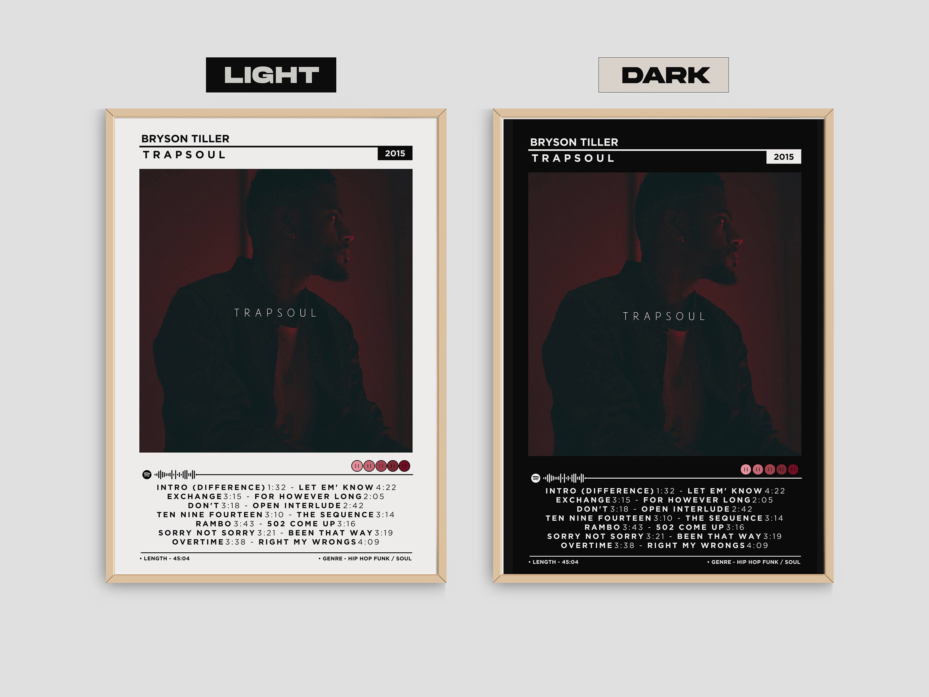 Bryson Tiller Trapsoul Album Poster / Album Cover Poster / Etsy