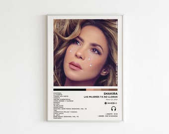 Shakira - Las Mujeres Ya No Lloran Album Poster / Album Cover Poster / Music gift / Music Wall Decor / Album Art