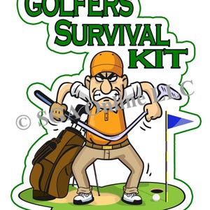 DIY Golfers Survival Kit Digital Download, Printable, Cricut Compatible, SVG, Funny Golf Gifts