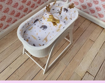 Dolls House 1/12th Scale Miniature BABY CRIB 3D print file, instant download