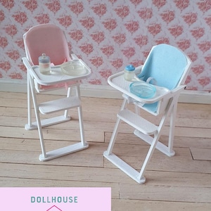Dollhouse (ドールハウス) BABY'S HIGHCHAIR ドール 人形 フィギュア Baby Doll High Chair \u0026 Feeding Set