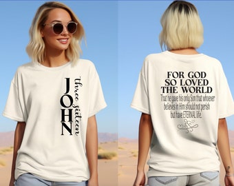 John 3:16, Christian T-shirt, PNG SVG