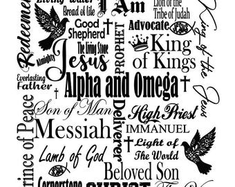 Names of Jesus, V4, PNG SVG