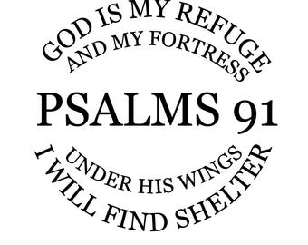 PSALM 91, God is my refuge, PNG SVG