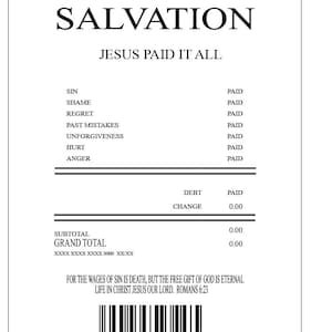 Heilsquittung, Jesus hat alles bezahlt, Inspiration, PNG, SVG