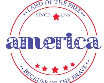 America, Land of the Free, Home of the Brave PNG, SVG