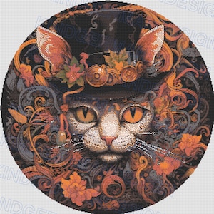 Cat with Hat cross stitch pattern by KindGerman (digital format)
