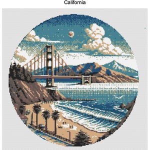 California State  inspired cross stitch pattern by KindGerman (digital format)