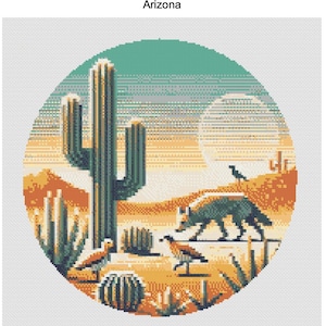 Arizona State  inspired cross stitch pattern by KindGerman (digital format)