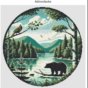 Adirondacks  inspired cross stitch pattern by KindGerman (digital format)