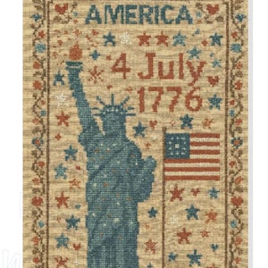 FULL COVERAGE Lady Liberty  cross stitch pattern by KindGerman (digital format)