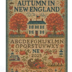 Autumn in New England cross stitch pattern by KindGerman (digital format)