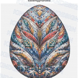 Mandela easter egg cross stitch pattern by KindGerman (digital format)