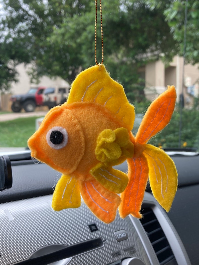 Image showcasing Felt Goldfish Ornament - Etsy
