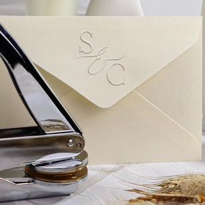 Monogram Embosser | 48 Designs | Custom your wedding embosser | Napkin Embosser | Envelope and Invitation Embosser