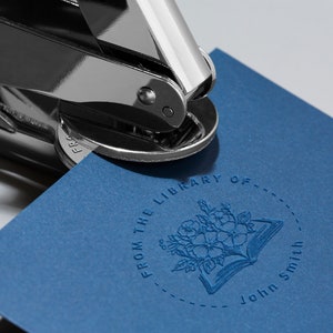 book embosser personalized| Initials embosser |Ex Libris |From The Library Of |Book Lover Gift