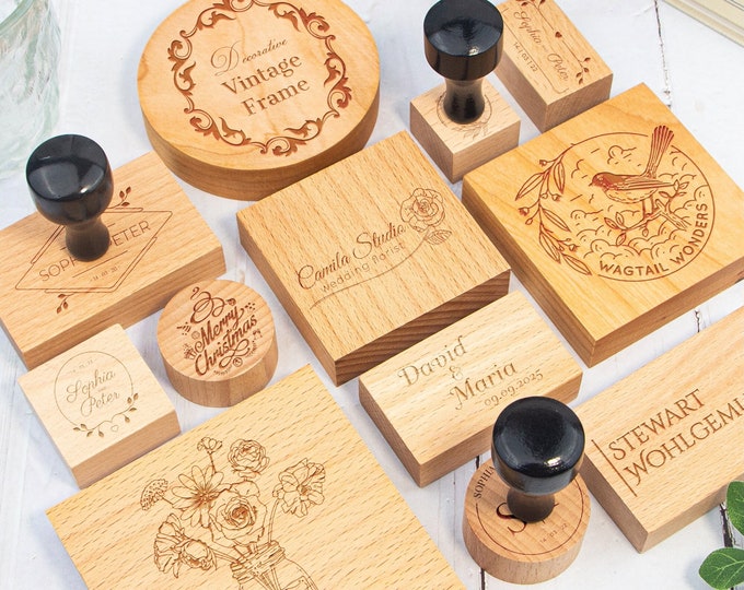 CUSTOM STAMP, Any Size/Design,Large stamp, Small stamp, personalised logo stamp. rubber stamp, business stamp, book stamp, wedding stamp.