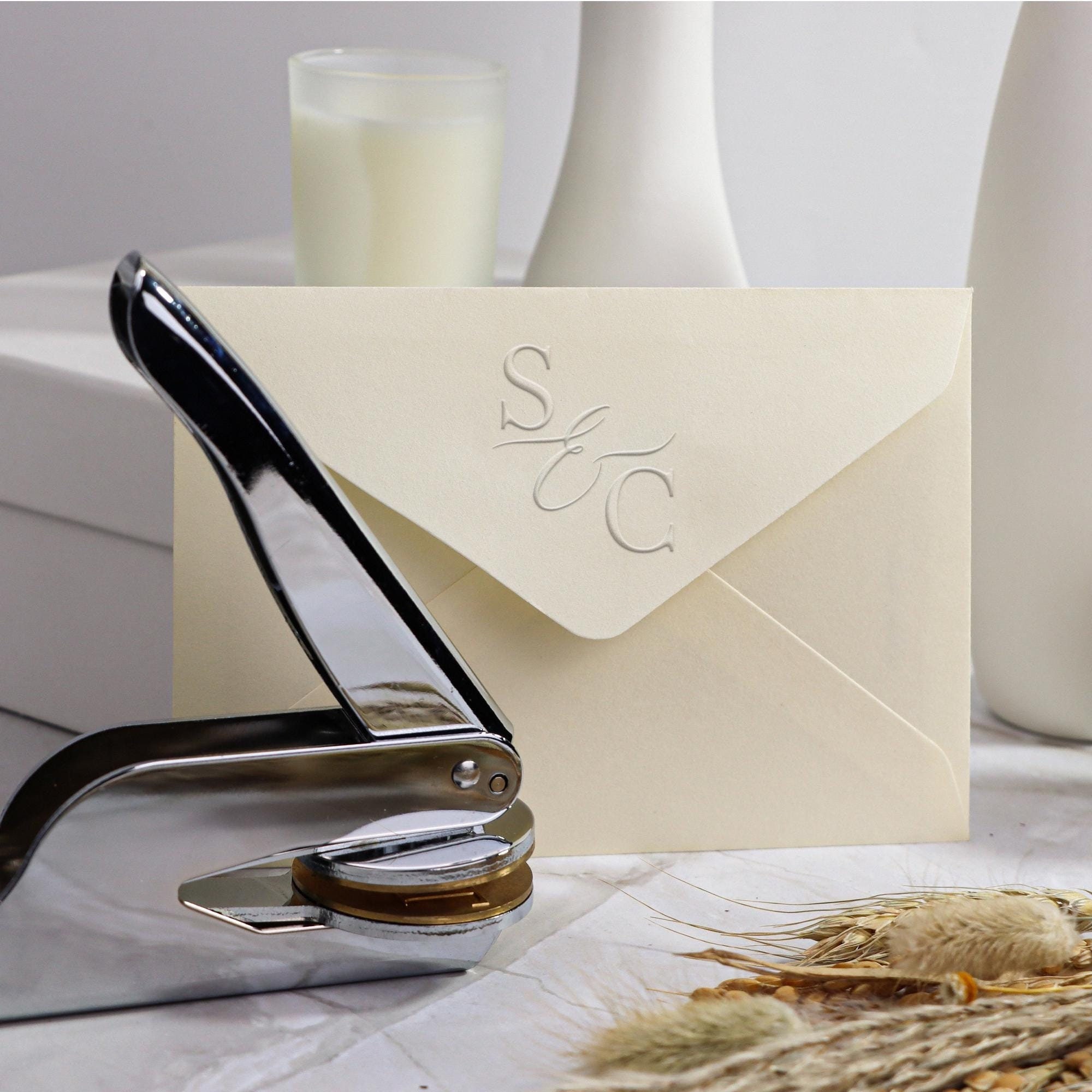 Monogram Embosser | 48 Designs | Custom your wedding embosser | Napkin Embosser | Envelope and Invitation Embosser