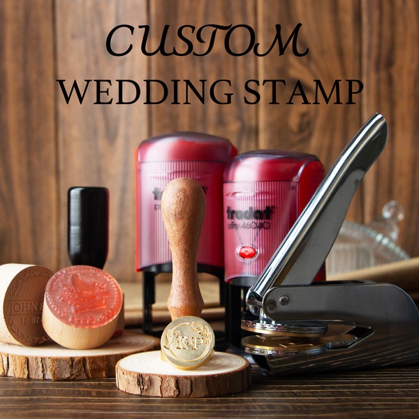 custom wedding stamps｜ Initial Stamp | Monogram Stamps ｜Napkin Stamp | Embosser ｜Rubber Stamp｜self inking stamp｜Wax stamp