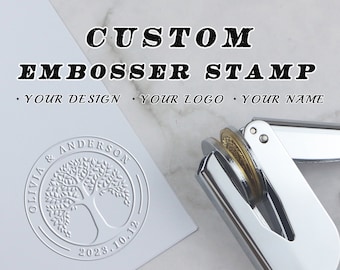 Customized embosser, book embosser cat,Initials embossed, Your Own Design Personalized embossing envelopes