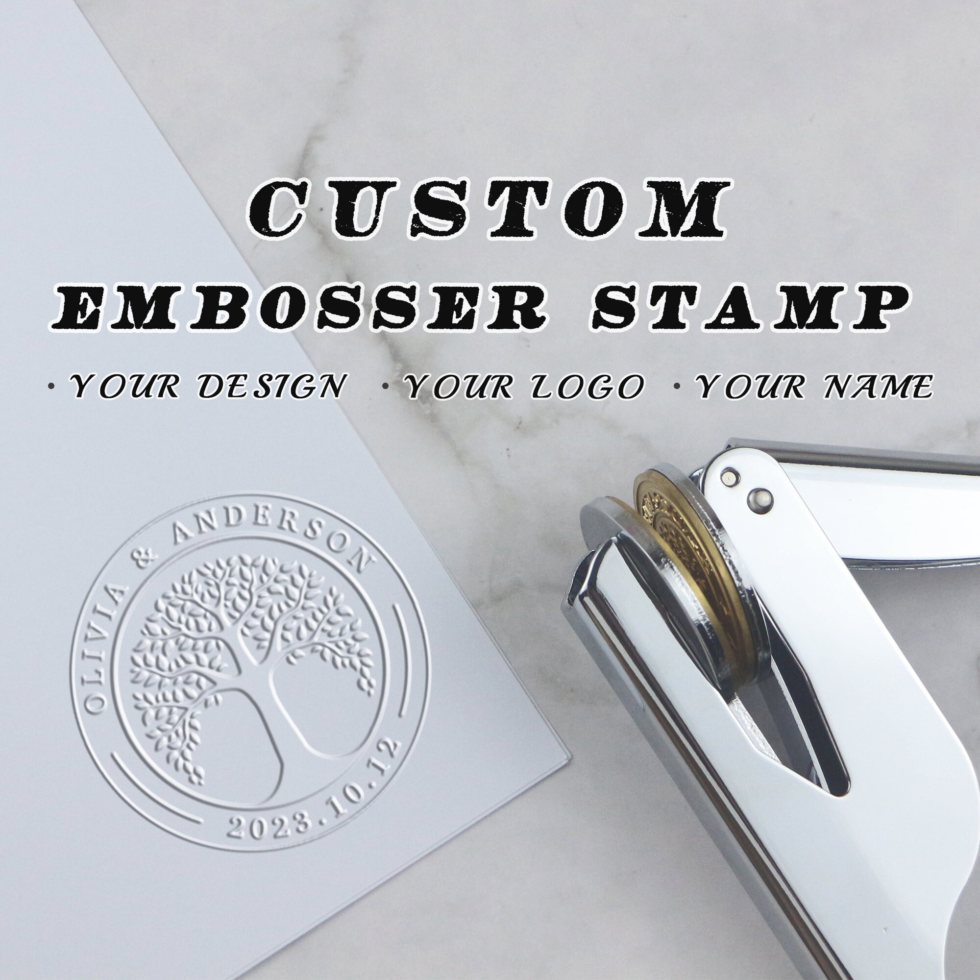 Custom Book Embosser From the Library of Personalized Book Stamp Ex Libris  Seal Book Lover Gift Customized Embossed 