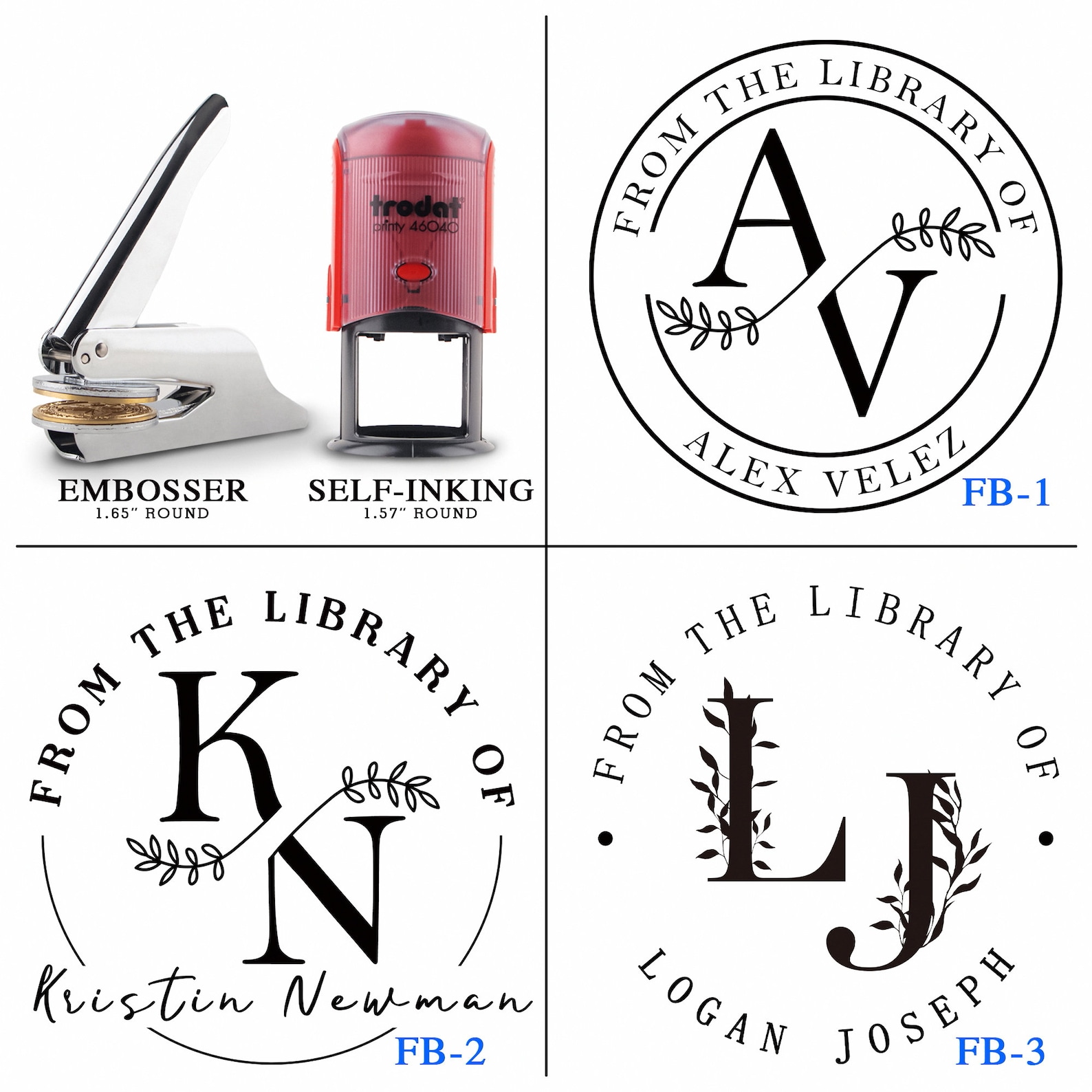 Book Embosser, Custom Stamp, Customize Any Logo,wedding Embosser ...