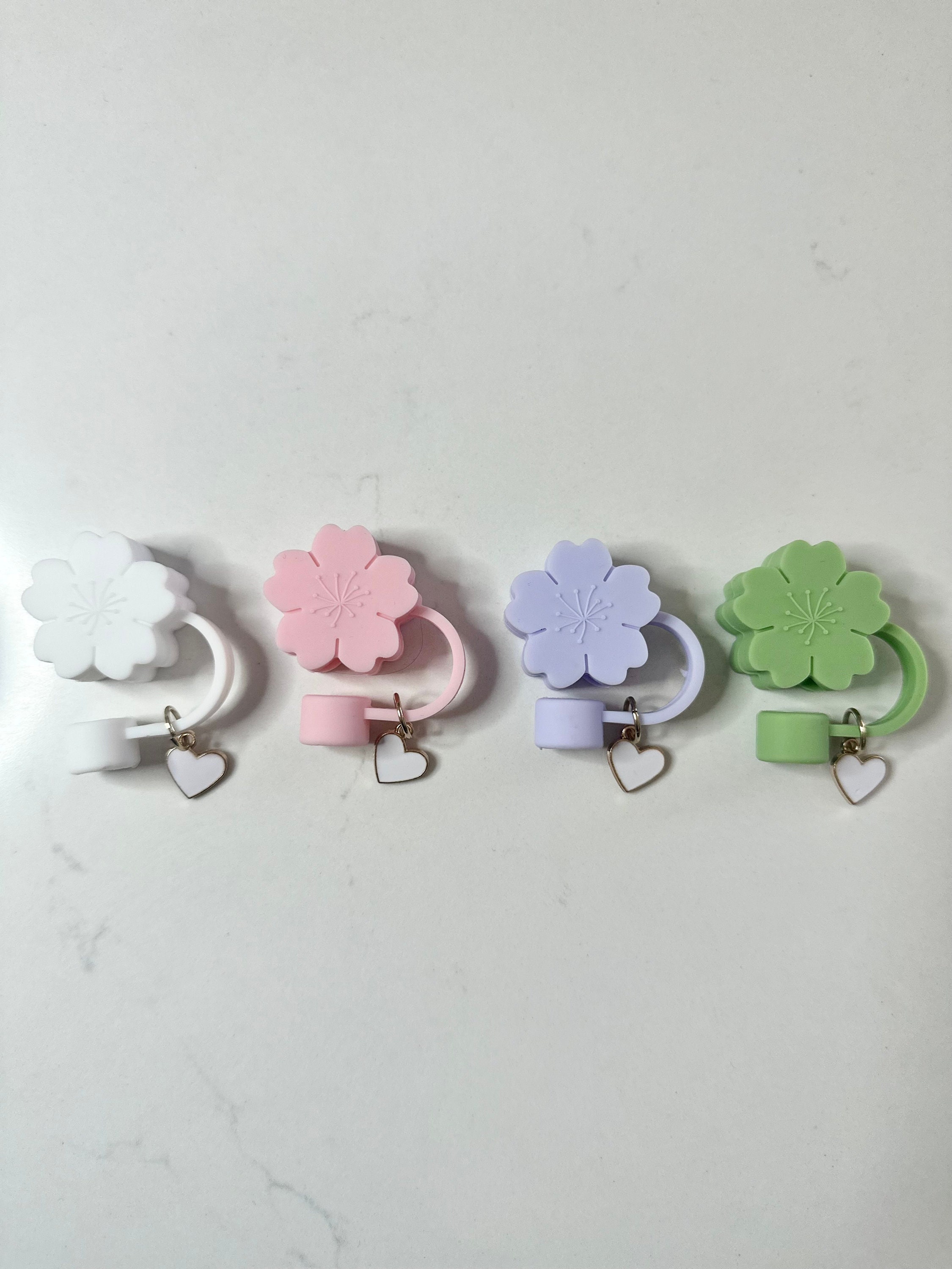 2 coperture per cannuccia a forma di fiore nero, per accessori