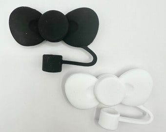 Copertura per cannuccia con fiocco, copertura per tazza Stanley per Stanley Supply, accessorio per puntale riutilizzabile, ciondoli per cannuccia, decorazione a forma di fiore, accessori per tazze da bere