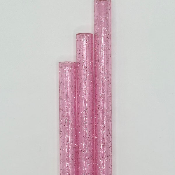 Pink Straw 11” Tumbler Replacement Straw Glitter Straw Supply Reusable Straw 20 oz 30 oz  Tumbler Cup Accessories Sparkle