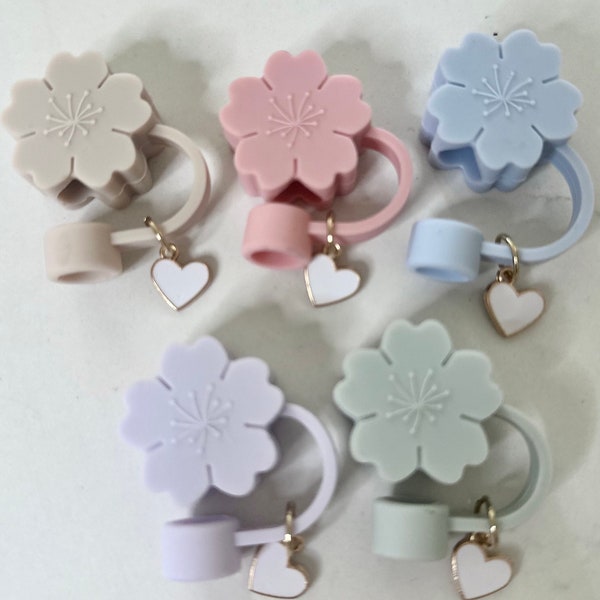 Stanley Supply Herbruikbare dop Tip Accessoire rietje Charms Bloem pastelkleurige topper Drinkbeker Stanley rietje deksel hoes Stanley-bekerdeksel beker