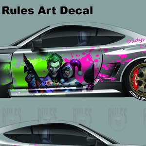 Joker, daddys lil monster, Ha ha ha, Custom Partial Wrap, Wrap Sticker, Vinyl Decal Graphic, Custom vehicle wrap design,