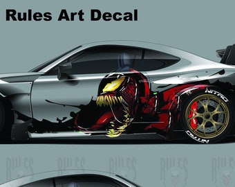 Venom Designed NEW Design Large - Car Livery, Cast Vinyl Wrap, Universal Size, Car Wrap