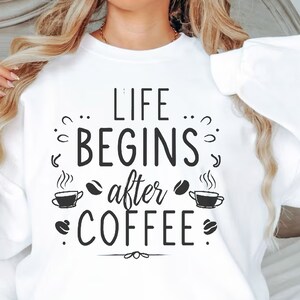 Life Begins After Coffee , Coffee Tee, Coffee Lover Shirt, Funny Coffee, Coffee Lover, Coffee Gift, Coffee Shirt, Nurse Shirt, Cute Coffee