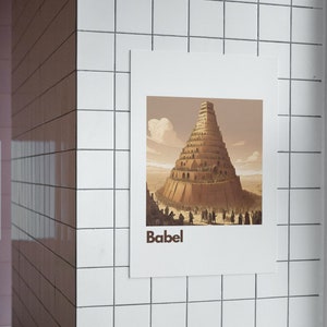 Tower Of Babel Christian Poster Wall Art