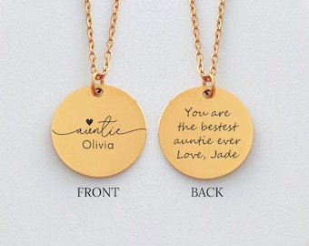 Personalized Aunt Gift From Niece Nephew, Custom Christmas Auntie Wall ...