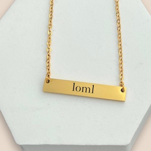 loml Bar Necklace, Taylor&#39;s Inspired Jewelry Gift For Her, Love of My Life Necklace, Gift For Daughter, Christmas Gift, Girlfriend Gift