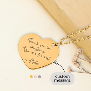 Custom Text Necklace, Personalized Necklace Gift For Her, Message Engraved Jewelry, Mother&#39;s Day Gift, Christmas Gift, Birthday Gift