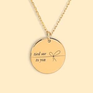 Tied Me To You Necklace, Invisible String Friendship Jewelry, Folklore Necklace