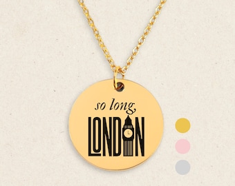 So Long London Necklace, Tswift's New Song Inspired Jewelry Gift For Her, Personalized Engraved Necklace Gift For Daughter, Best Friend