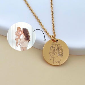 Collana Personalizzata MeMeDIY Con Ciondolo Tondo | Incisione Nome O Data E Pietra Del Parto | Catena Regolabile In Acciaio Inossidabile, Antiallergico