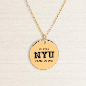 Collier personnalisé de remise des diplômes universitaires, nom personnalisé gravé bijoux pour elle, cadeau de félicitations pour la promotion 2025, cadeau d'études supérieures