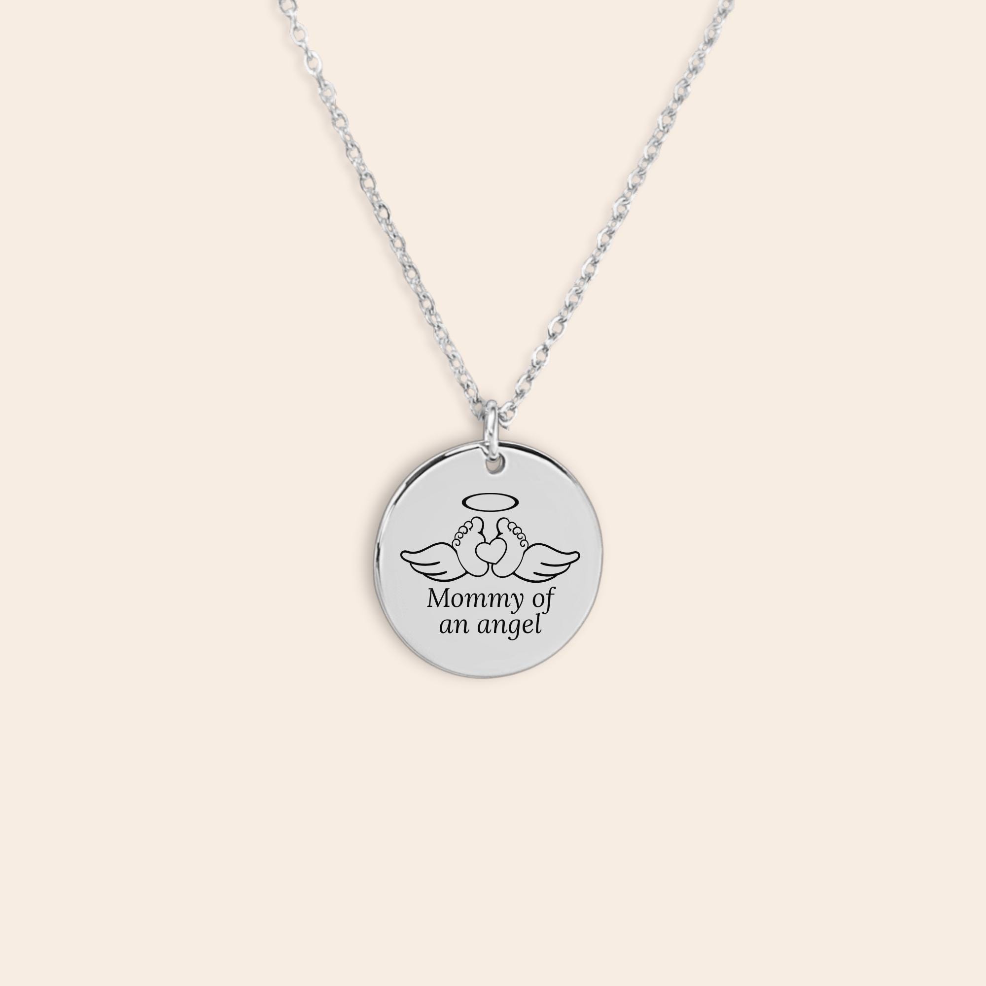 Regalo di collana di aborto spontaneo, collana di cuore in argento sterling mamma di un angelo, gioielli con carte di poesie di messaggi, regali ricordo della perdita del bambino, memoriale