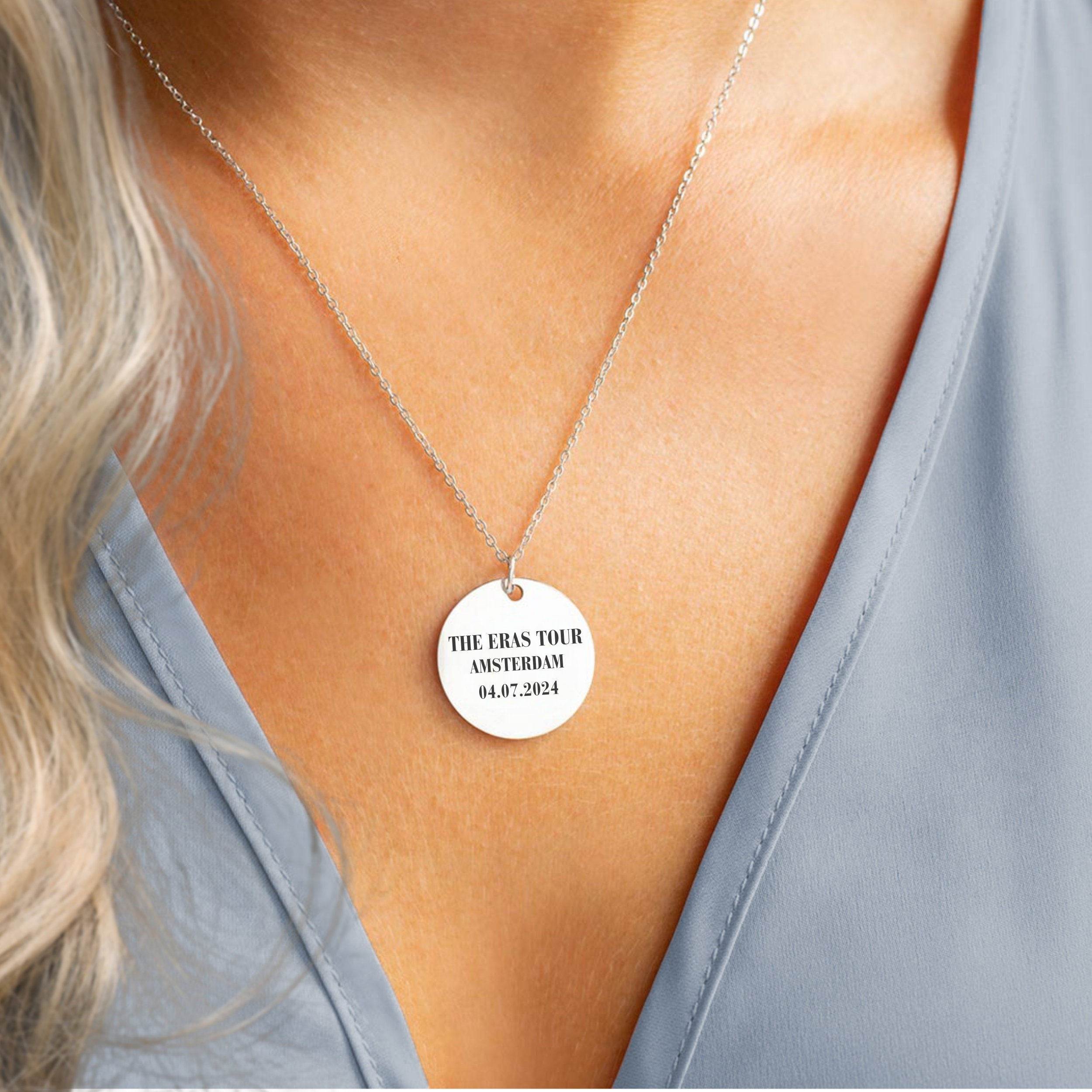 Personalized Eras Tour Necklace, Custom City And Date Concert Jewelry Gift For Her, It Was Rare Gift For Friend, Eras Memory Gift
