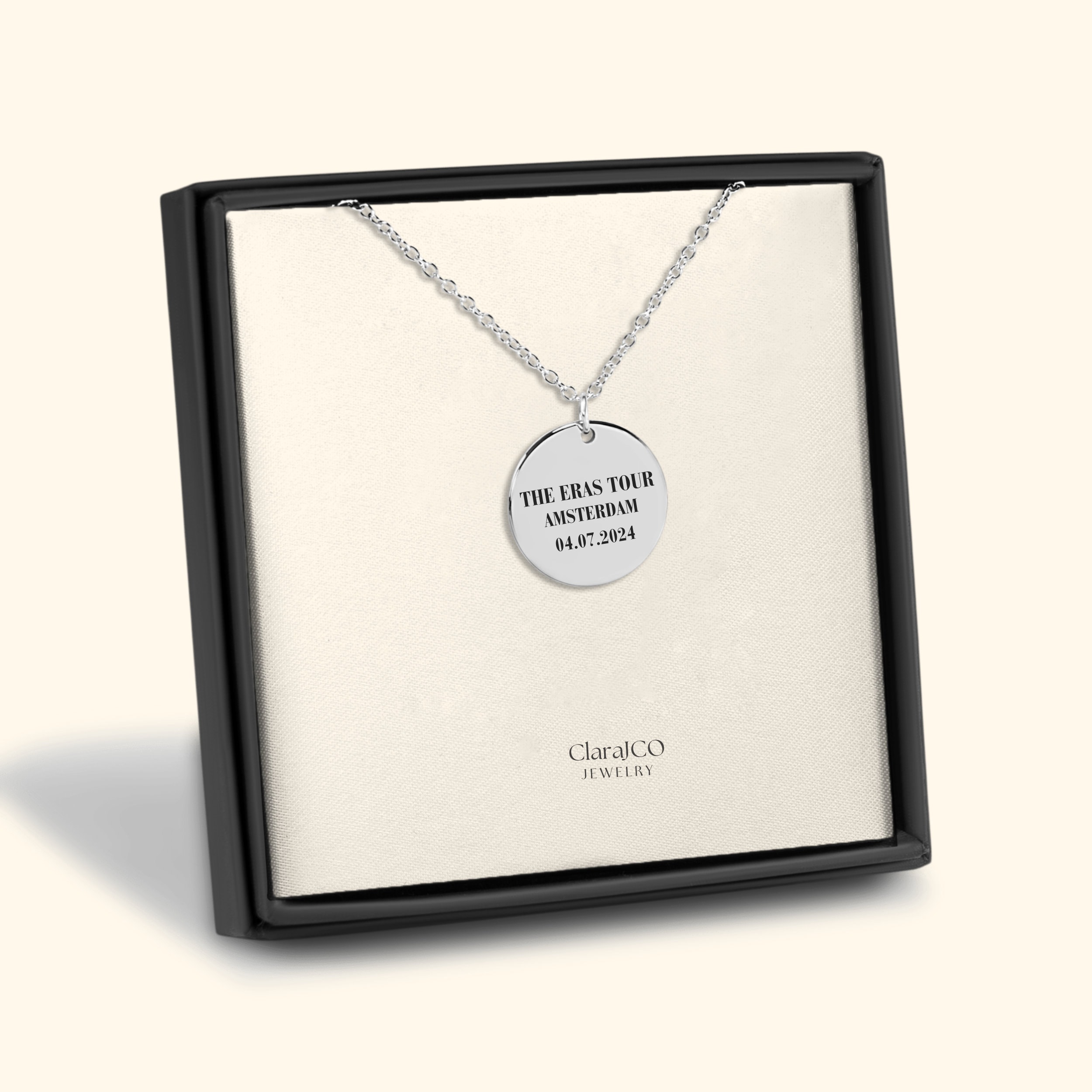 Personalized Eras Tour Necklace, Custom City And Date Concert Jewelry Gift For Her, It Was Rare Gift For Friend, Eras Memory Gift