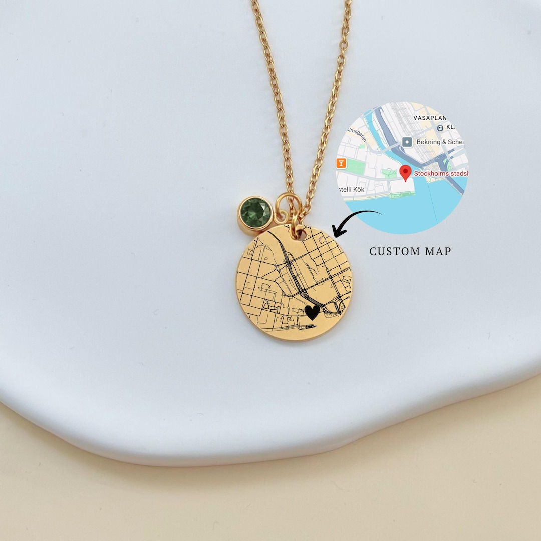 Custom Map Necklace With Birthstone Personalized City Engraved Jewelry Il 1080xN.7358363922 Chfd 