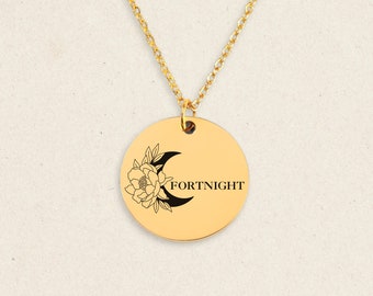 Fortnight Necklace,  Taylor's Inspired Jewelry Gift For Her, Personalized Engraved Necklace Birthday Gift For Daughter, Best Friend