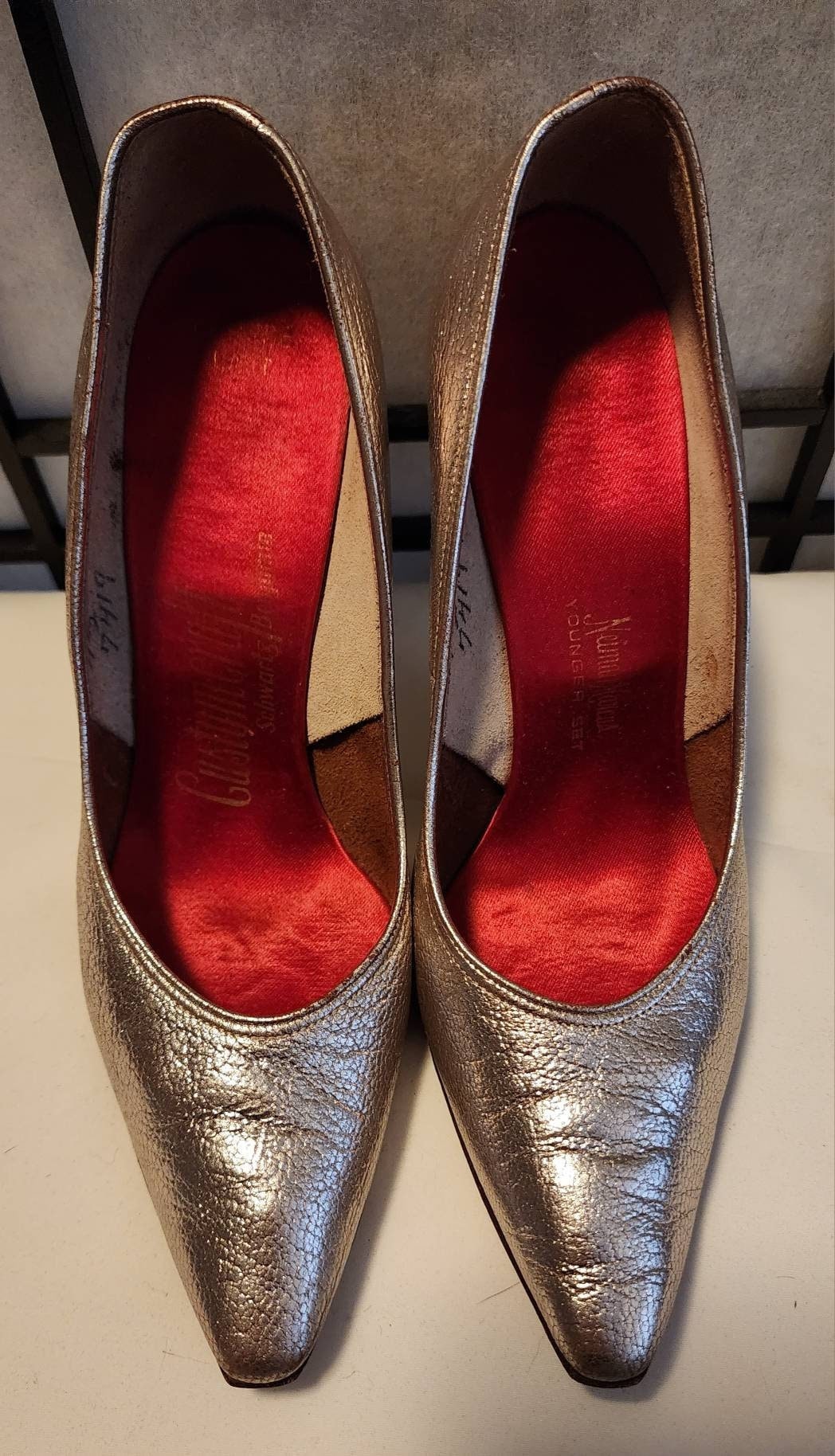 retro silver shoes