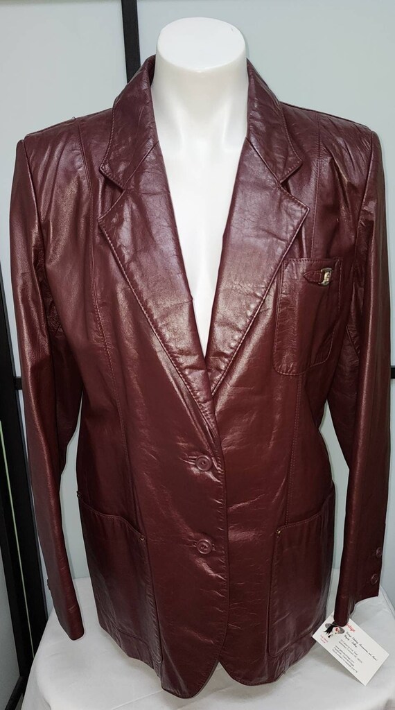Vintage leather jacket 1970s designer etienne aig… - image 2