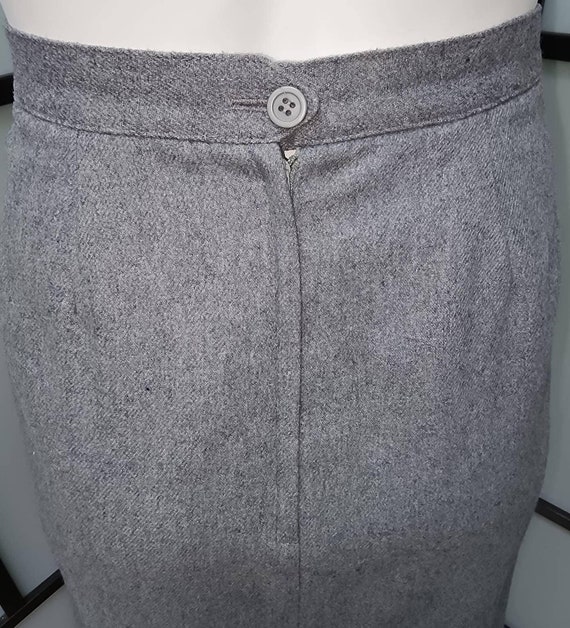 Vintage wool skirt 1970s classic gray wool 50s st… - image 5
