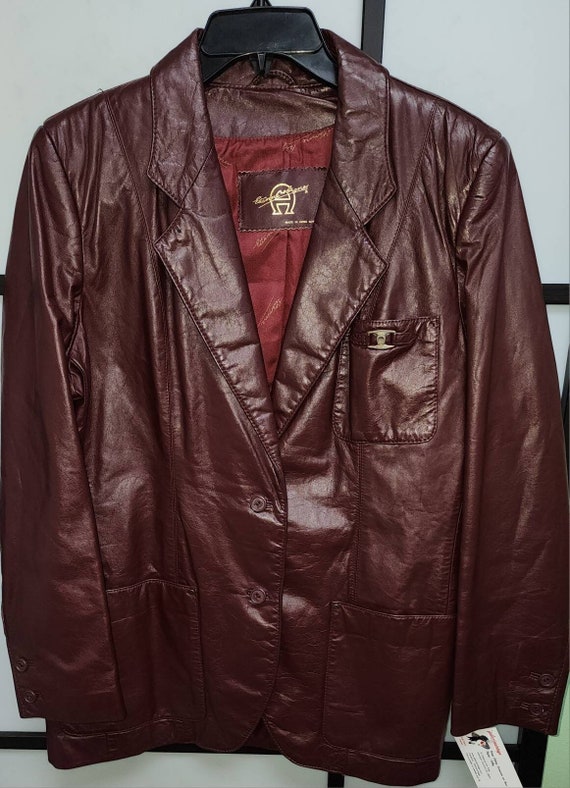 Vintage leather jacket 1970s designer etienne aig… - image 10